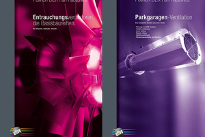  Broschüren von Pollrick-DLK zu Entrauchung und Parkgaragen-Ventilation 