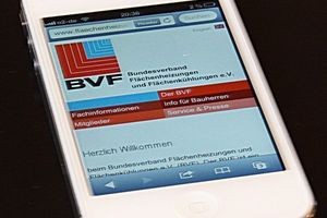  Die Webseite des BVF lässt sich auch optimal auf Smartphones und Tablets darstellen 