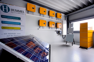  Einen 11-kWh-Solarstromspeicher hat die Firma Hummel speziell für die Nachtüberbrückung installiert. 