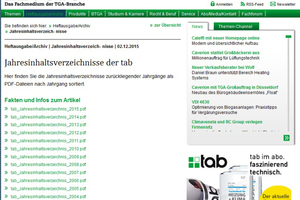  Jahresinhaltsverzeichnisse der tab 