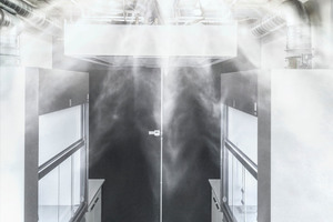 Auslösung einer Hochdruck-Nebel-Löschanlage in einem Versuchs­labor bei Caverion in Aachen, ... 