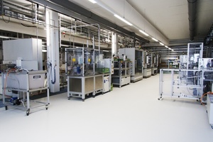  Im F&E-Labor testet Hansgrohe alle seine Neuentwicklungen auf Herz und Nieren.
(Foto: Hansgrohe SE) 