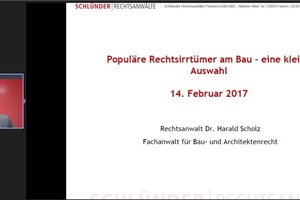 tab Webinar "Populäre Rechtsirrtümer am Bau" 