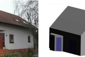  Bild 6: Einfamilienhaus als repräsentatives Beispiel eines EHP mit Gebäudemodell in „TRNSYS-TUD“ mit 17 Zonen/Räumen.  