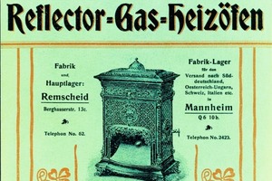  Noch ohne jegliche Regeltechnik stellte dieser Gas-Heizofen 1901 den Stand der Technik dar 