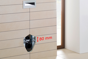  Mit den WC-Modulen für die Vorwandsysteme „Eco Plus“ und Steptec“ kann die Sitzhöhe des WCs auch nachträglich noch um bis zu 80 mm verändert werden 