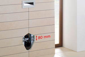  Mit den WC-Modulen für die Vorwandsysteme „Eco Plus“ und Steptec“ kann die Sitzhöhe des WCs auch nachträglich noch um bis zu 80 mm verändert werden 