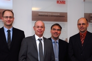  Die vier neue Außendienstmitarbeiter (v.l.n.r.) Christian Krah, Edgar Andersonn, Claus-Michael Struck und Frank Schober verstärken seit November 2010 die Kundenberatung der KME Germany AG & Co. KG 
