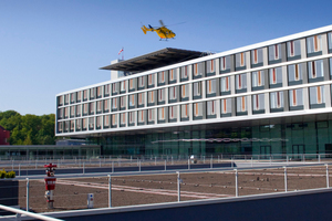  Universitätsklinikum Ulm: Auf dem Dach des Bettenhauses gibt es einen Hubschrauber-Landeplatz 