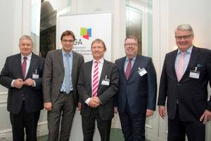  Michael Mahr, Vorsitzender ITGA NRW, Dr. Peter Liese, Europa-Abgeordneter der CDU, BTGA-Hauptgeschäftsführer Günther Mertz, Bernd Piper, stellv. Vorsitzender ITGA NRW, und Martin Everding, Geschäftsführer ITGA NRW 