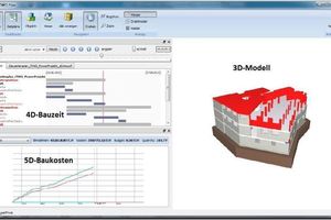  ... simulierte anschließend den kompletten Ablauf der Baumaßnahme mit „iTWO-BIM-5D“ von RIB 