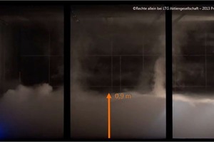   Visualisierung einer instationären Raumluftströmung im Kühlfall  