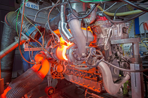  Die 14 Motorenprüfstände im Werk bieten die Möglichkeit bis zu 8 MW Wärme zu liefern.  