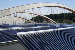  Solarthermie auf dem Dach der Messe Wels 