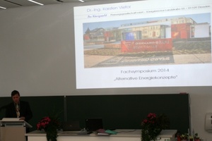  Dr.‐Ing. K. Vietor sprach über das Thema „Zweifeldsporthalle als Passivhaus“  