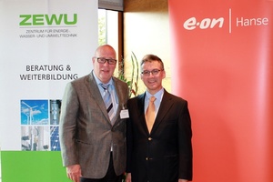  Udo Bottländer, Personalvorstand der E.ON Hanse AG (links), und Hjalmar Stemmann, Vizepräsident der Handwerkskammer Hamburg, auf der „housewarming“ 2014 