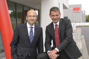  Peter Fröhlich, Geschäftsführer ACO Haustechnik (links) und Manfred Freytag (rechts), Vertriebsleiter 