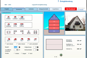  Der Heizwärmebedarf kann über die Erfassung des Gebäudes und der Bauart durch eine graphische Auswahl ganz einfach bestimmt werden. 