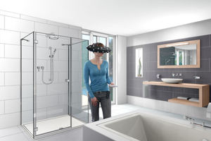  Beim virtuellen Rundgang durchs Bad, wird die zukünftige Inneneinrichtung visualisiert: Diese Lösung wird im Sanitärgroßhandel bereits eingesetzt 