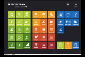  Intuitiv zu bedienen: Das Launchpad von Projekt Pro. 
