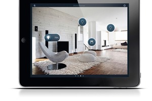  Mit der „Busch-ComfortTouch“-App und dem „Busch-ComfortPanel“ wird die Gebäudesystemtechnik vernetzt mit Smartphone und Tablet-PC. 