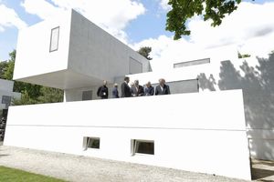  Bundespräsident Joachim Gauck hat in einem Festakt am 16. Mai 2014 die wiedererrichteten Meisterhäuser Gropius und Moholy-Nagy in Dessau offiziell eröffnet.  