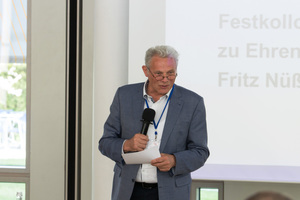  Fritz Nüßle begrüßte die Teilnehmer zum Symposium in Karlsruhe 