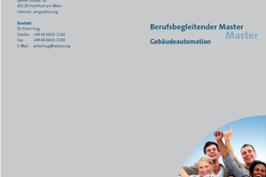  Der Fachverband Automation+Management für Haus+Gebäude (AMG)im VDMA bewirbt das neue Studienangebot mit einem Flyer. 