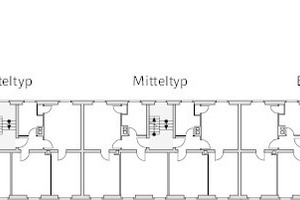  Grundriss für die exemplarische Untersuchung eines 1950er-Jahre-Siedlungsbaus  