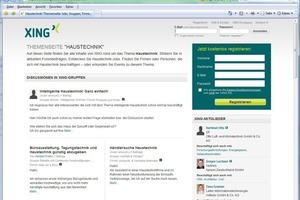  Im Gegensatz zu allgemeinen Foren verfügen Fachforen meist über eine gute Qualität der Beiträge (hier die Xing-Themenseite „Haustechnik“) 