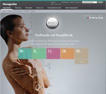 die Hansgrohe Select-Produktwelt im Rahmen eines Web-Specials bereits vora der ISH 2013 erkunden