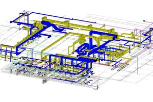  3D-Modell der technischen Gewerke 