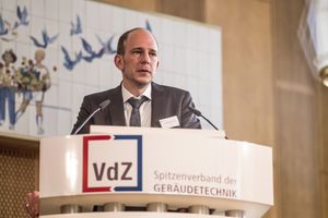  VdZ-Geschäftsführer Dr. Michael Herma beim Pro­jekt­fo­rum 2014 