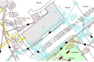  Planausschnitt digital erfassten Bestands abwassertechnischer Anlagen 