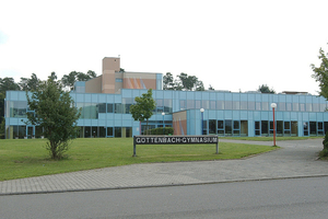  Göttenbach-Gymnasium in Idar-Oberstein, ein Teil des Schulzentrums „Auf der Bein“, das mit einem Nahwärmenetz versorgt wird. 