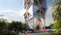 Der internationale Fassadenspezialist Arup, der in Hongkong direkt neben dem B?ro von Cybertecture sitzt, liefert die Fassadentechnik sowie die Multimedia- und Beleuchtungsberatungsdienstleistungen f?r den „Parinee Tower“ in Mumbai.