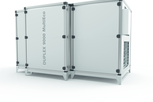  Die neuen Lüftungsgeräte der „Duplex Multi Eco“-Serie decken Volumenströme von 6.500 m³/h bis 9.000 m³/h ab.<br /> 
