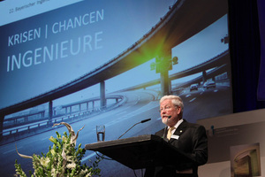  Zum Thema "Krisen – Chancen – Ingenieure" des Ingenieuretages stellte Dr.-Ing. Heinrich Schroeter, Präsident der Bayerischen Ingenieurekammer klar: "Wir Ingenieure sind professionelle Problemlöser. " 