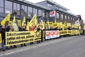  Protest gegen die Kürzungspläne der Bundesregierung bei IBC Solar 