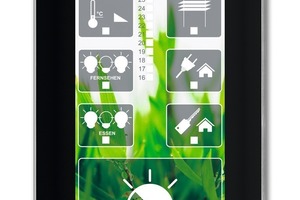  Die kapazitiven Tasten können mit verschiedenen Solltemperaturen belegt oder auch für die Lichtsteuerung verwendet werden; so reicht ein Bedienelement für die gesamte Raumtechnik  