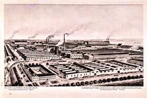  Historische Ansicht des KSB-Werks in Frankenthal um 1917 