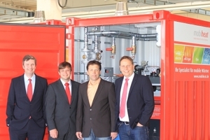 Andreas Lutzenberger (Geschäftsführer), Roland Meisl (Prokurist), Wolfgang Sonntag (Prokurist), Helmut Schäffer (Geschäftsführer) bei Mobiheat 