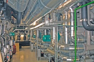  Bild 1c: Blick in die Kältezentrale; rechts die drei Adsorptionskältemaschinen 