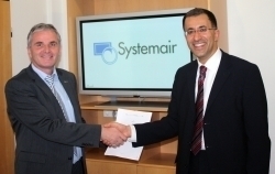  Kurt Maurer und Dr. Fathi Tarada nach der Vertragsunterzeichnung bei der Systemair GmbH in Deutschland 