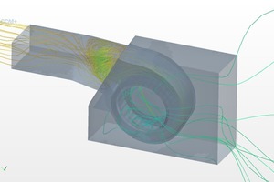  Strömungssimulation des gesamten Lüfters im Fensterrahmen 