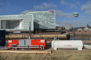  2-MW-mobiheat-Heizcontainer mit Entgasungs- und Druckhaltestation in der östlichen HafenCity 