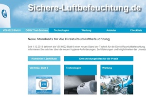  Die Draabe Industrietechnik GmbH hat in Kooperation mit der Initiative Wohlfühlarbeit eine Online-Plattform zur Luftbefeuchtung aufgebaut. 
