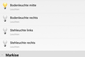  Die Darstellung in der App ?PHC Control? für Android oder iOS gibt einen schnellen Einblick in die Funktionen und Schaltzustände. 