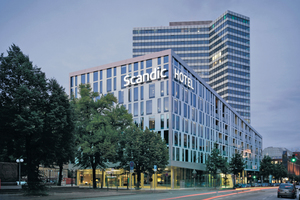  In bester Lage: Das 4-Sterne-Hotel „Scandic Hamburg Emporio“ liegt nur wenige Gehminuten von Innenstadt und Messe entfernt 