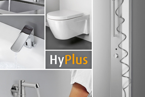  Bei WimTec-„HyPlus“-Armaturen für alle Wasserabgabestellen kann das Spülintervall zwi-schen 0,5 und 24 h und die Spüldauer von 10 bis 180 s eingestellt werden.  